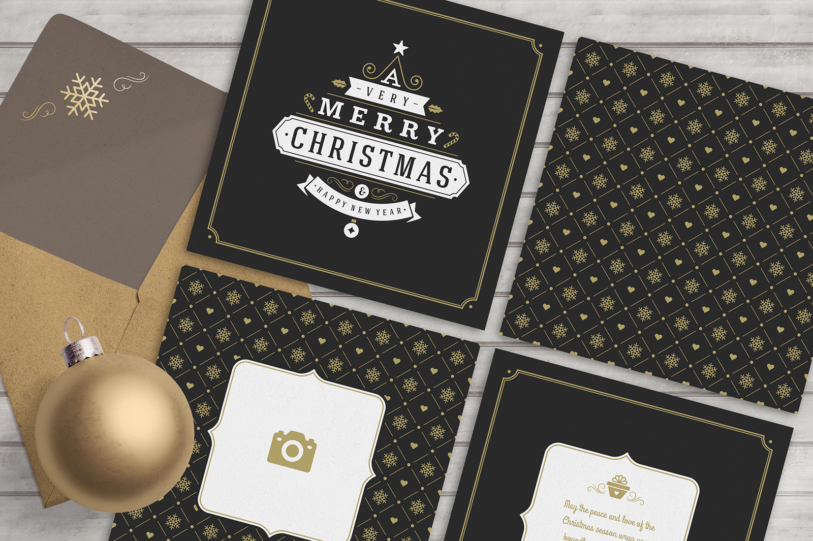 5 Christmas Greeting Cards 5 Christmas Greeting Cards