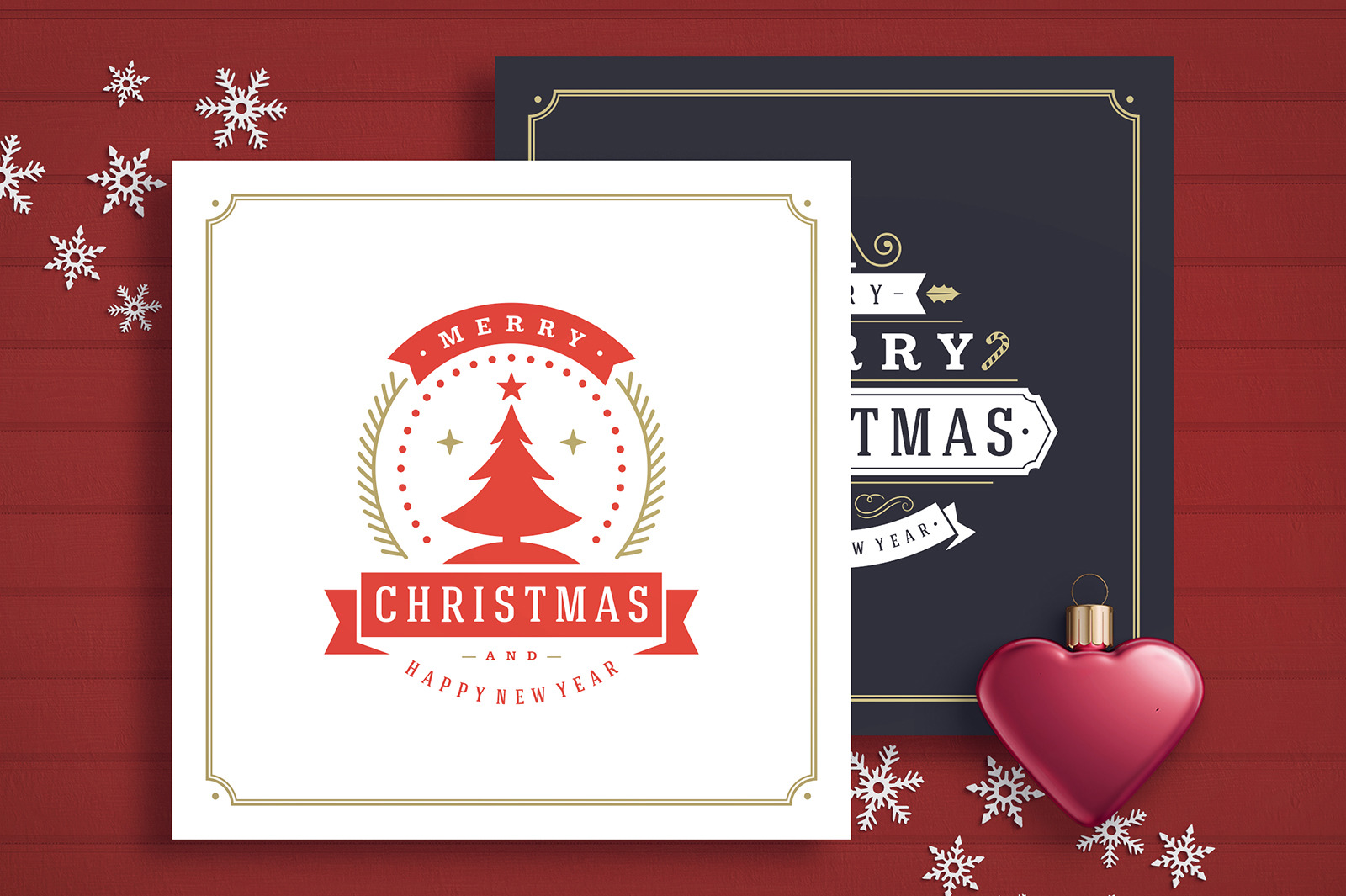 5 Christmas Greeting Cards 5 Christmas Greeting Cards