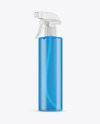 Cloudy Plastic Spray Bottle Mockup