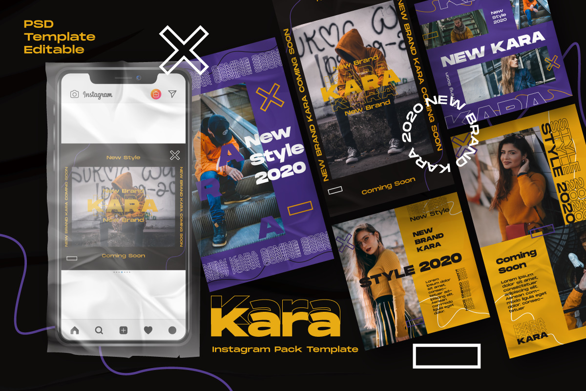 Kara Story & Feed Instagram Template Kara Story & Feed Instagram Template