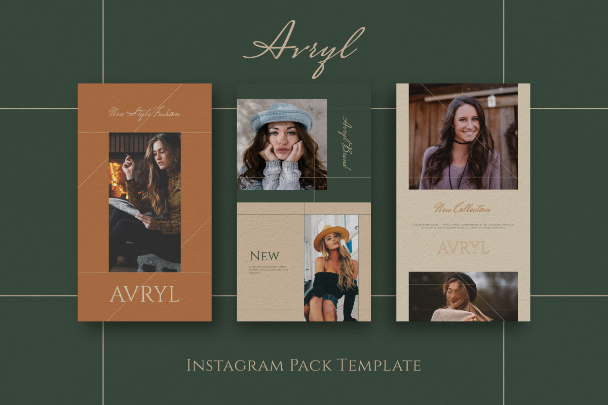 Avryl Story &amp; Feed Instagram Template