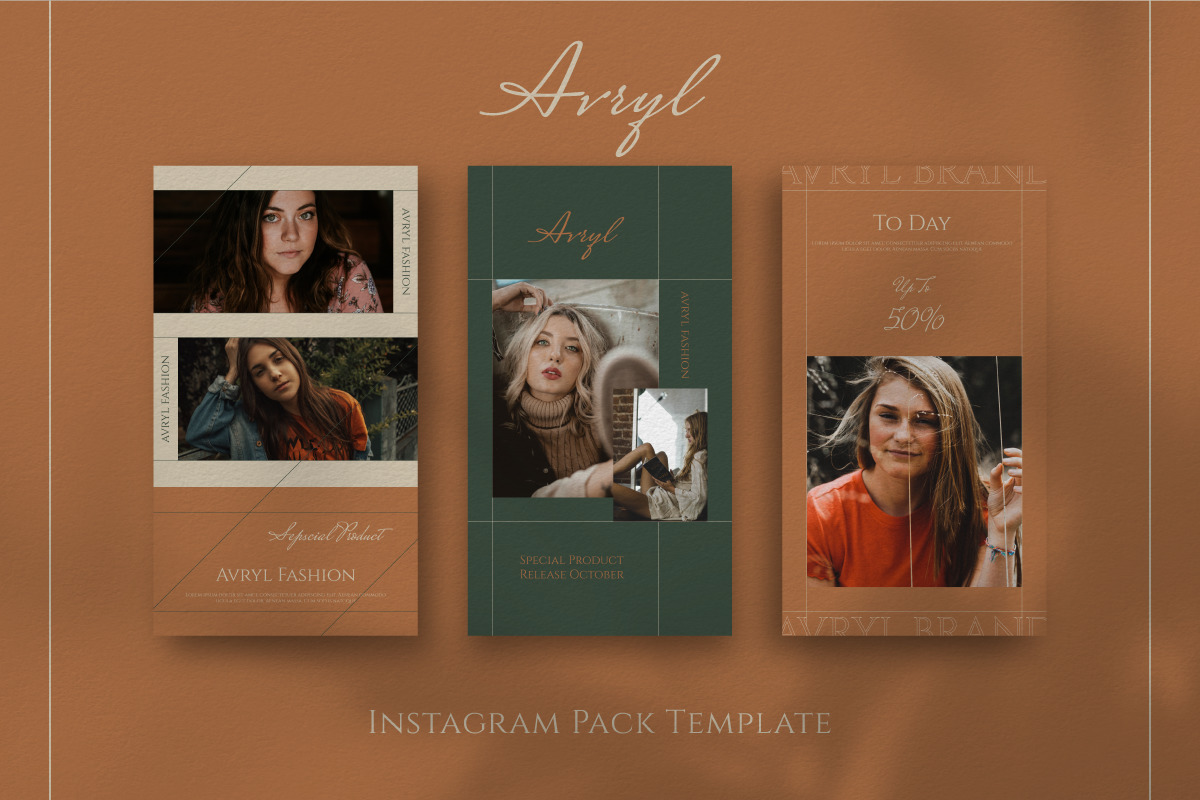 Avryl Story &amp; Feed Instagram Template