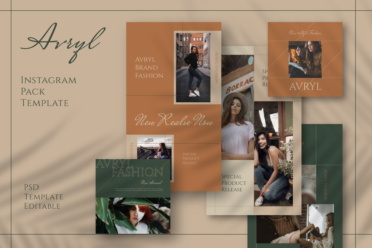 Avryl Story & Feed Instagram Template Avryl Story & Feed Instagram Template