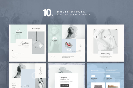 Instagram Fashion Pack - Social Media Templates
