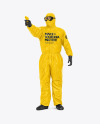 Man in Medical Protective Suit Mockup