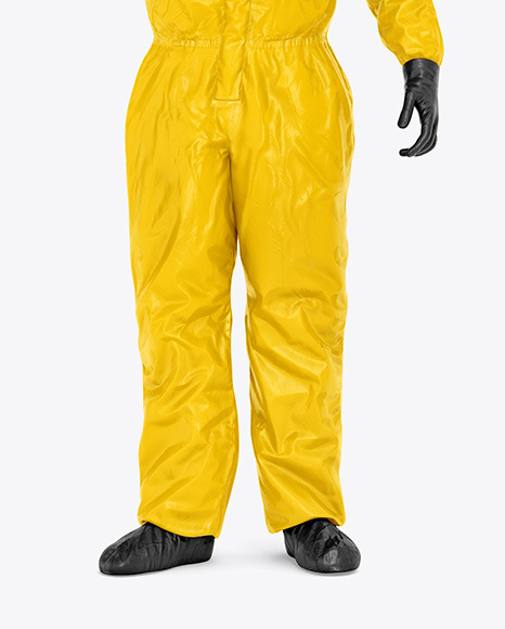 Man in Medical Protective Suit Mockup