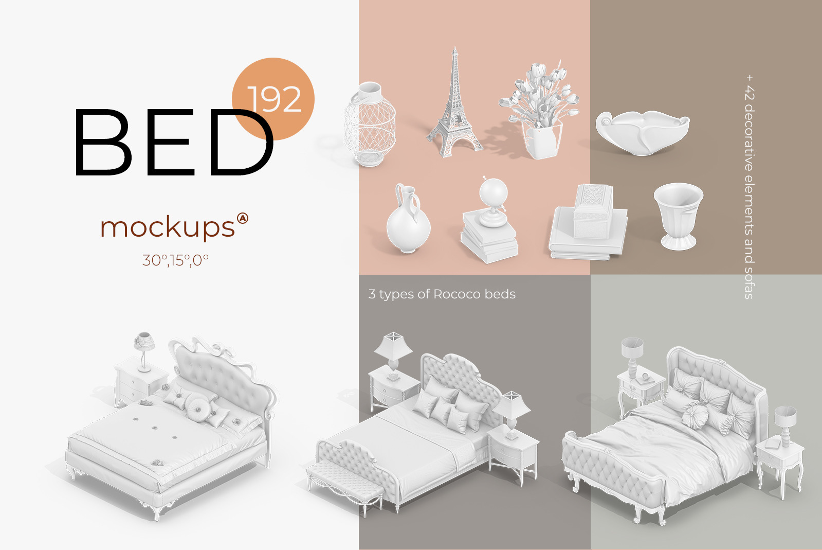 192 Beds Mockups PSD #01