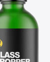 Frosted Green Glass Dropper Bottle Mockup