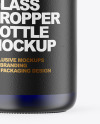 Frosted Blue Glass Dropper Bottle Mockup