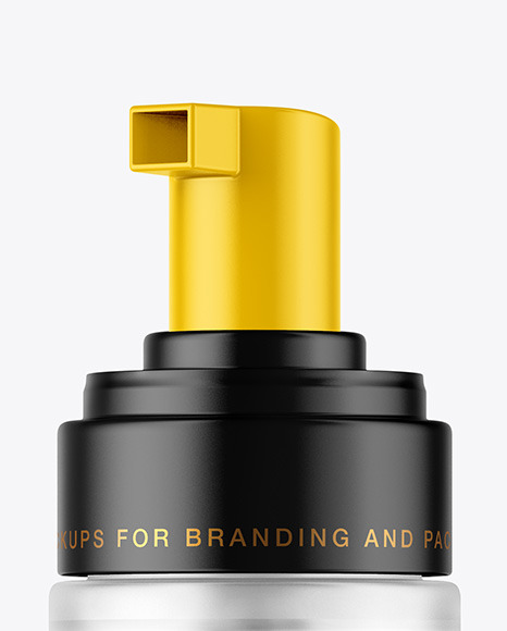 Frosted Cosmetic Bottle with Pump Mockup