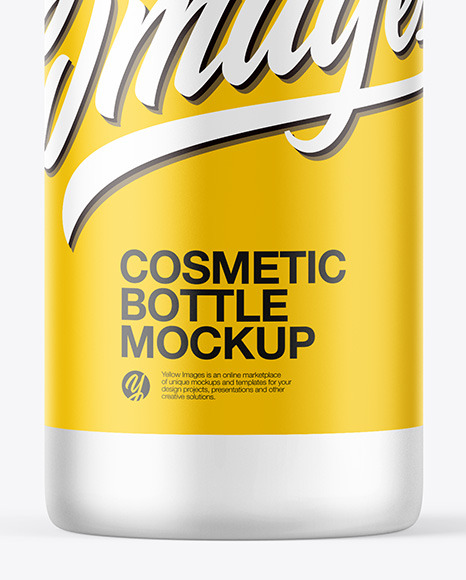 Frosted Cosmetic Bottle with Pump Mockup