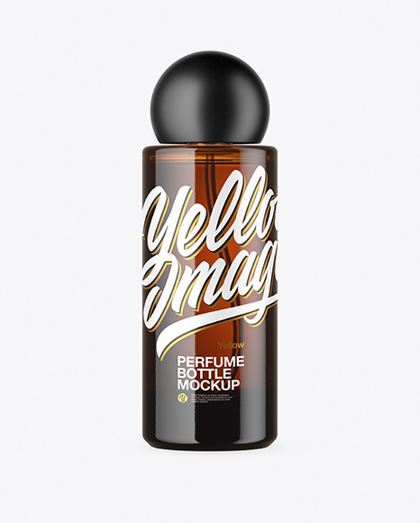 Amber Glass Perfume Bottle Mockup