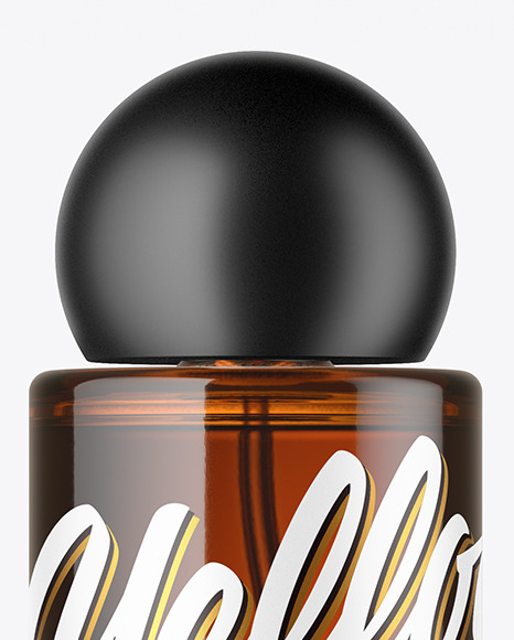 Amber Glass Perfume Bottle Mockup