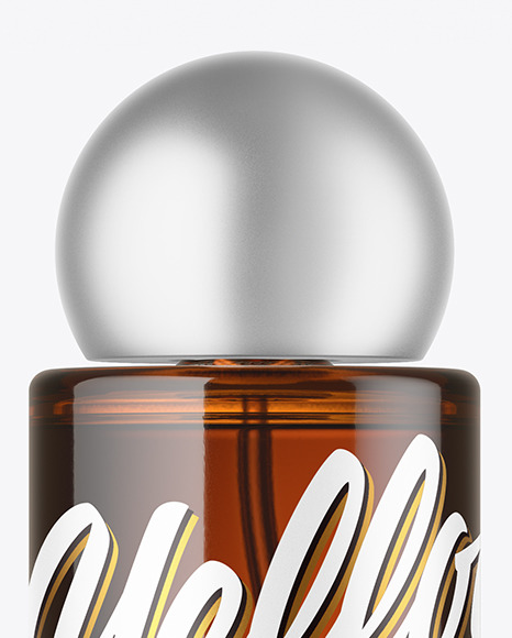 Amber Glass Perfume Bottle Mockup