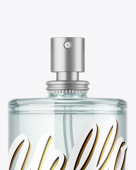 Blue Glass Perfume Bottle Mockup