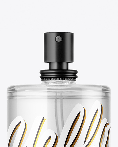 Clear Glass Perfume Bottle Mockup