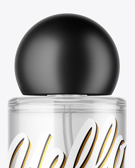 Clear Glass Perfume Bottle Mockup