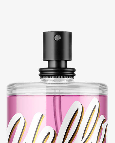 Clear Glass Perfume Bottle Mockup