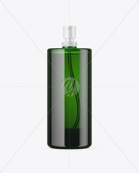 Green Glass Perfume Bottle Mockup