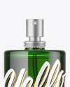 Green Glass Perfume Bottle Mockup