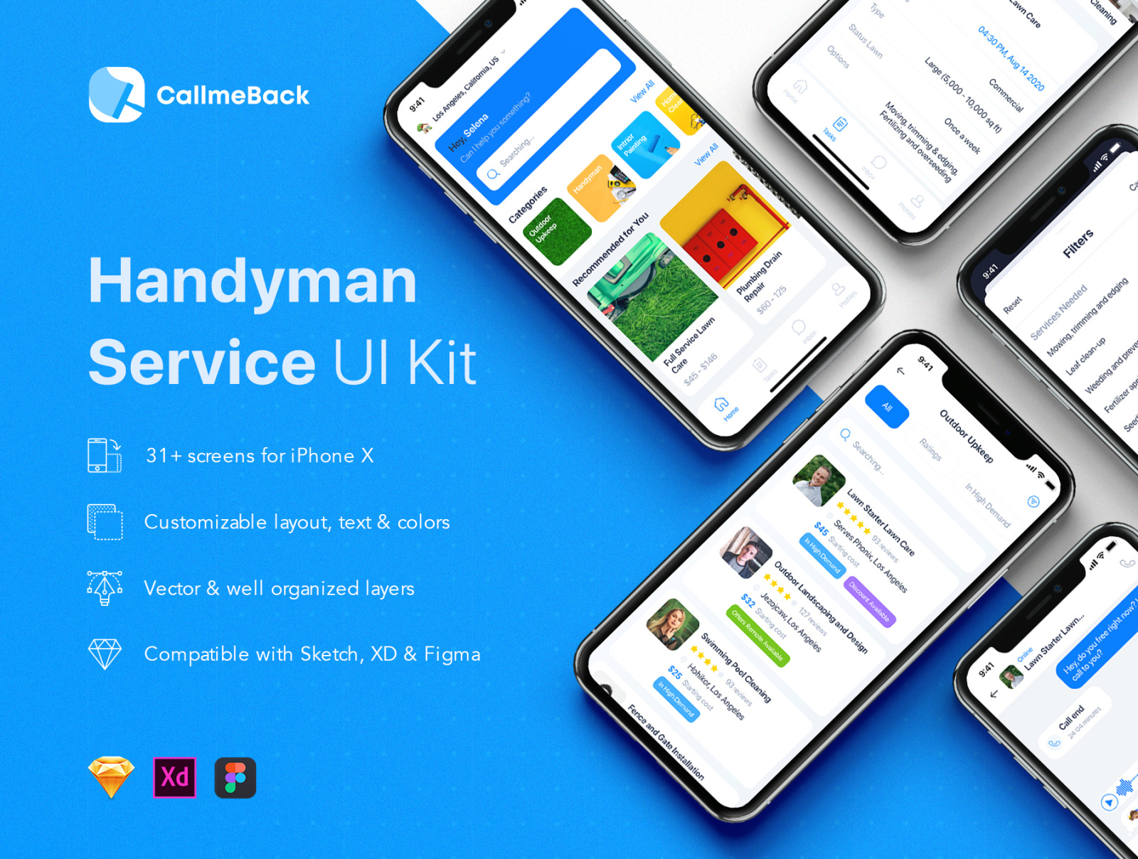 CallmeBack - Handyman Service UI Kit CallmeBack - Handyman Service UI Kit