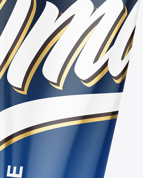 Kraft Toothbrush w/ Glossy Cosmetic Tube Mockup