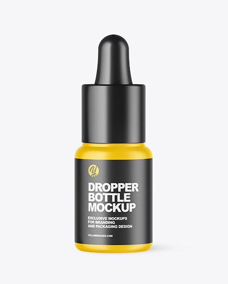 Matte Dropper Bottle Mockup