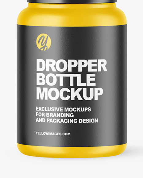 Matte Dropper Bottle Mockup