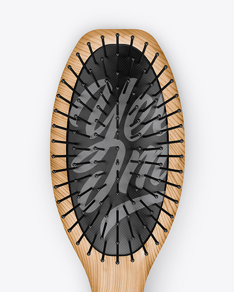 Wooden Hairbrush Mockup