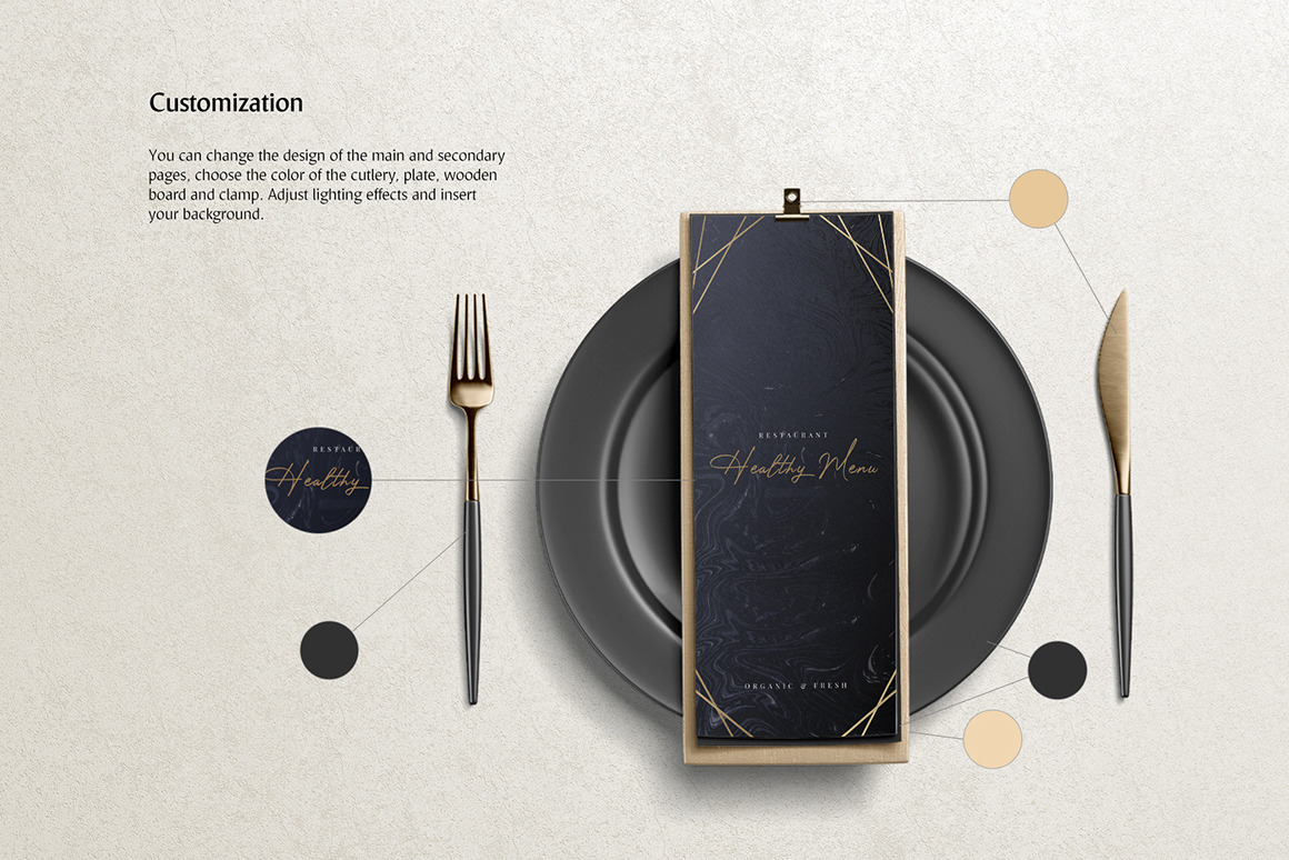 Clipboard Menu Mockups Set Clipboard Menu Mockups Set