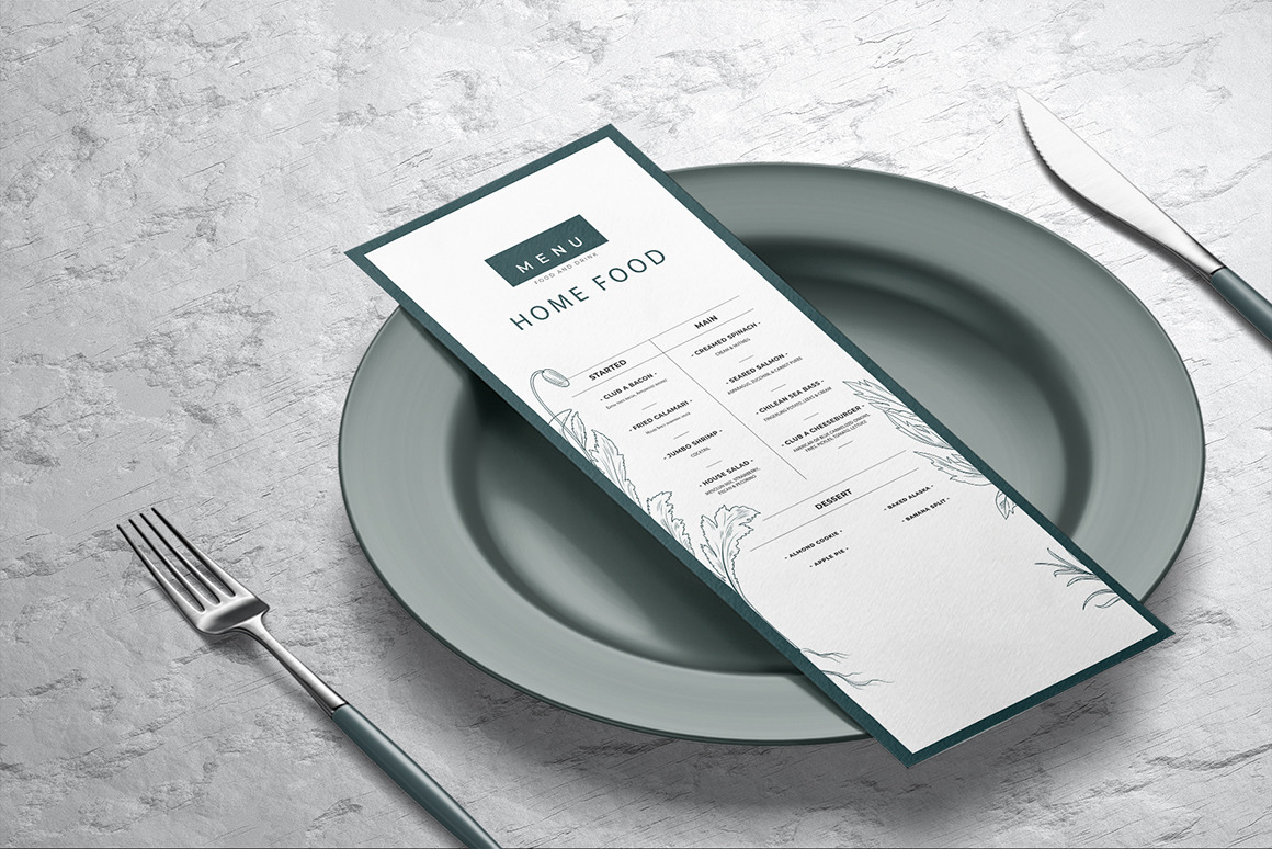 Clipboard Menu Mockups Set