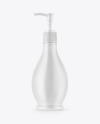 Matte Cosmetic Bottle with Pump Mockup