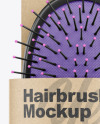 Hairbrush with Label Mockup