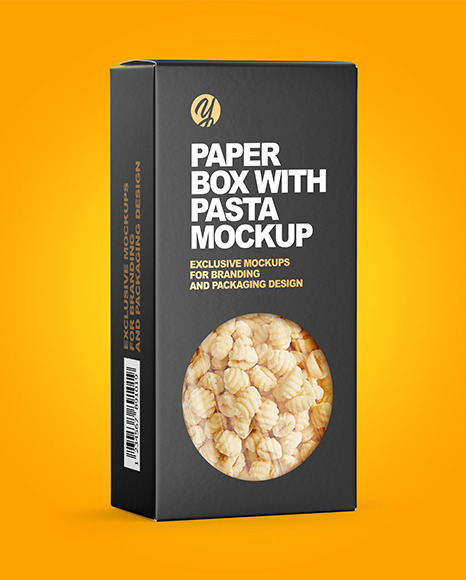 Paper Box with Gnocchi Mockup