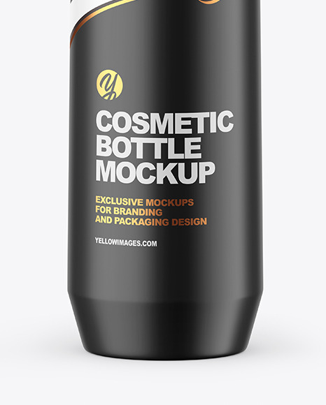 Matte Cosmetic Bottle with Pump Mockup