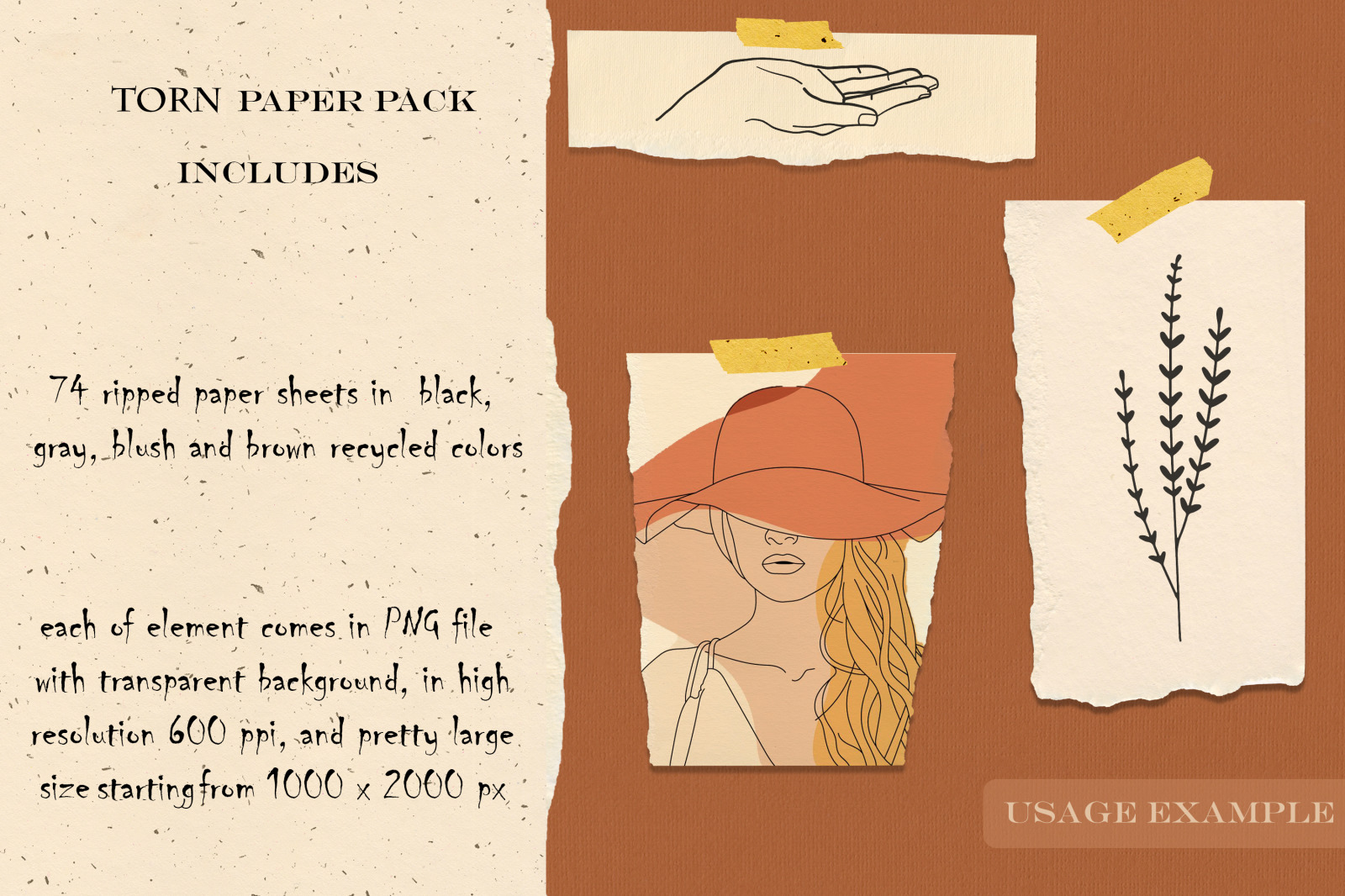Craft Torn Paper Pack Craft Torn Paper Pack