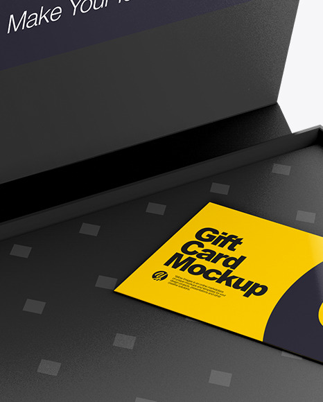 Business Cards in a Box Mockup - Half Side View