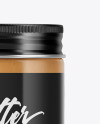 Clear Glass Jar w/ Peanut Butter Mockup