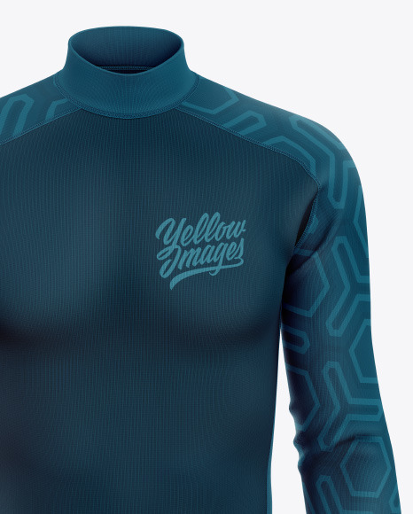 Men's Jersey With Long Sleeve Mockup