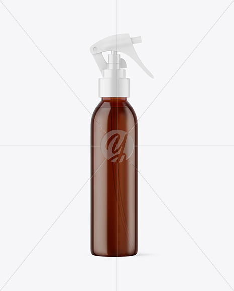 Amber Spray Bottle Mockup