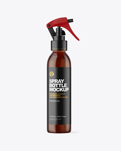 Amber Spray Bottle Mockup