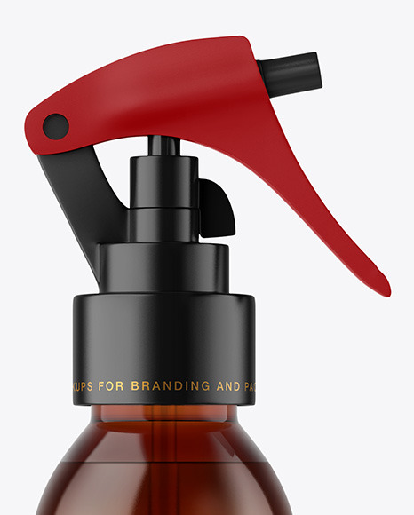 Amber Spray Bottle Mockup