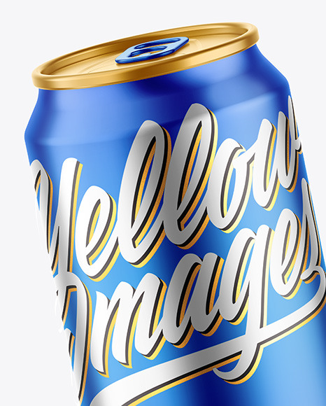 Matte Metallic Drink Can Mockup