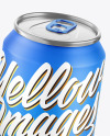 Two Metallic Drink Cans w/ Matte Finish Mockup