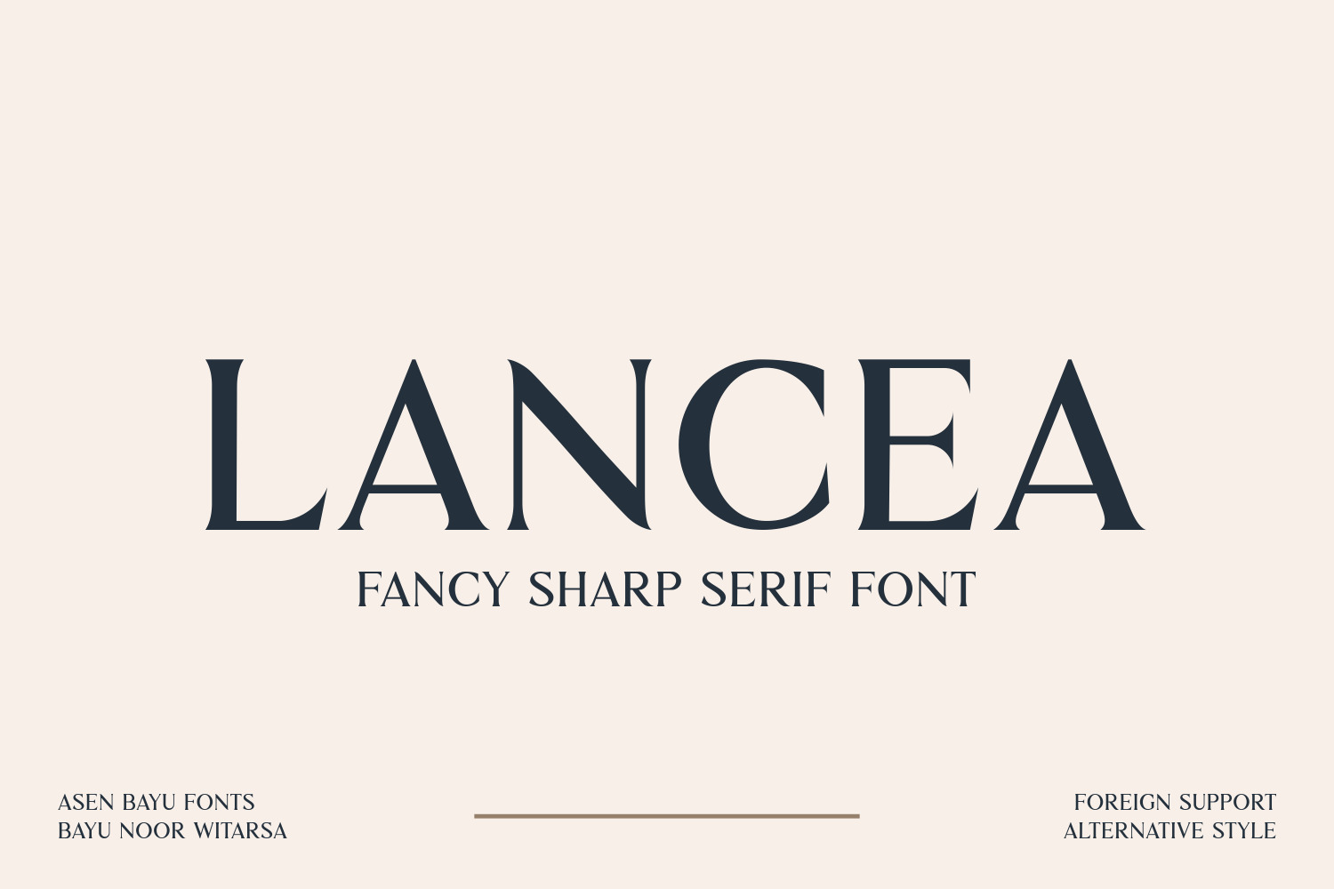 LANCEA - Fancy Sharp Serif Font