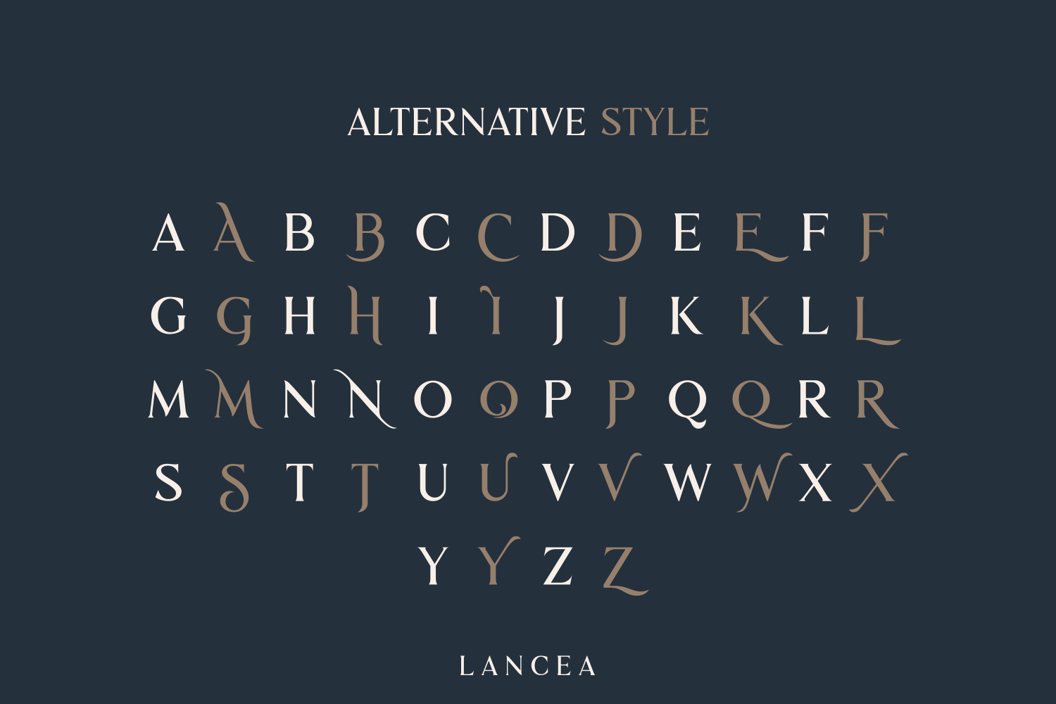 LANCEA - Fancy Sharp Serif Font LANCEA - Fancy Sharp Serif Font