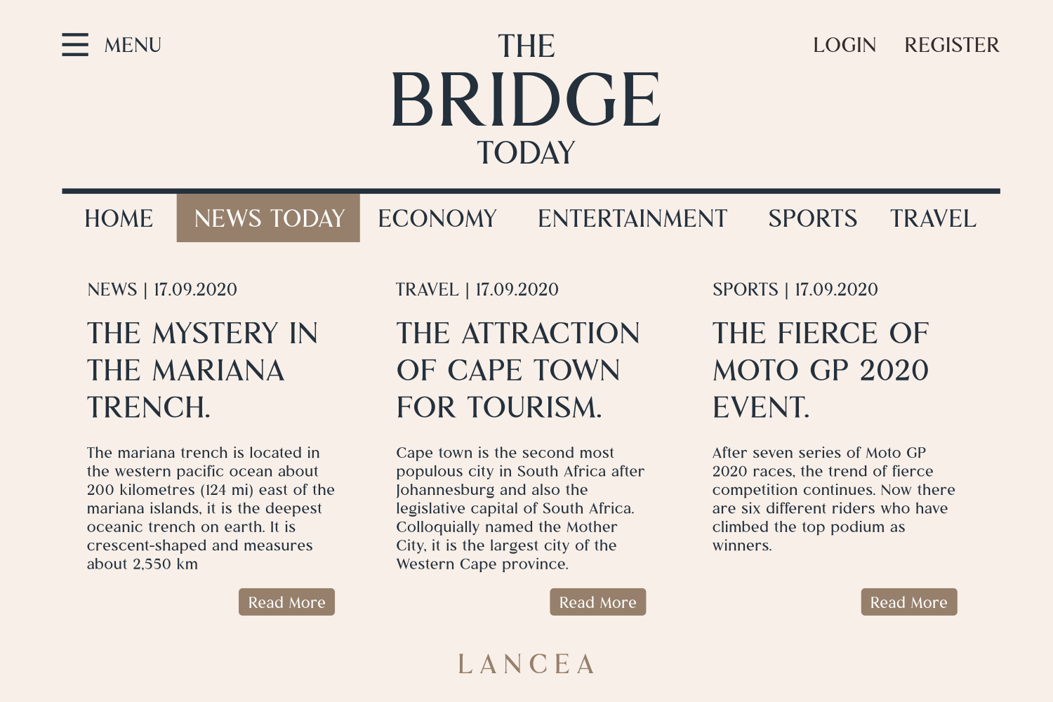 LANCEA - Fancy Sharp Serif Font