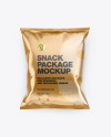 Matte Metallic Snack Package Mockup