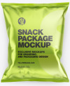 Matte Metallic Snack Package Mockup