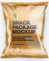 Matte Metallic Snack Package Mockup